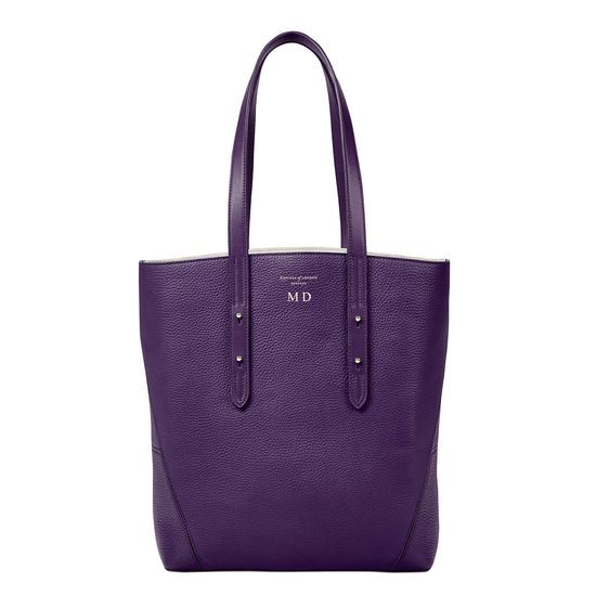 Essential Tote in Amethyst Pebble from Aspinal of London
