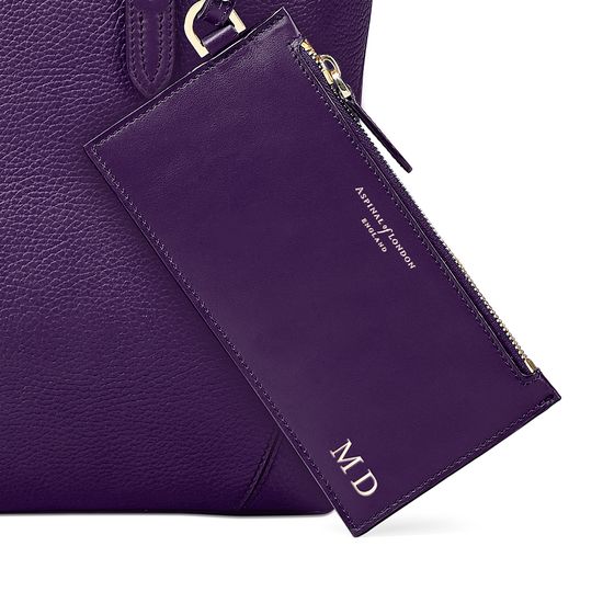 Essential Tote in Amethyst Pebble from Aspinal of London