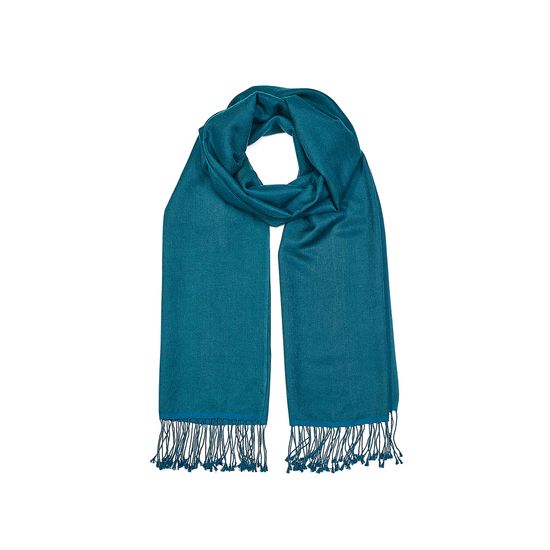 Essential Silk & Cashmere Pashmina in Topaz from Aspinal of London