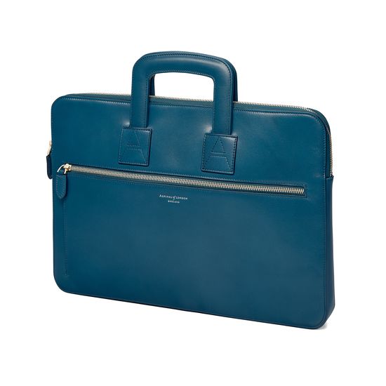 Connaught Document Case in Smooth Topaz from Aspinal of London