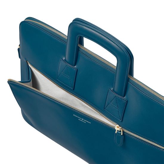 Connaught Document Case in Smooth Topaz from Aspinal of London