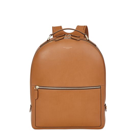 Large Mount Street Backpack in Smooth Tan from Aspinal of London