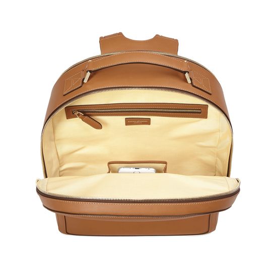 Large Mount Street Backpack in Smooth Tan from Aspinal of London