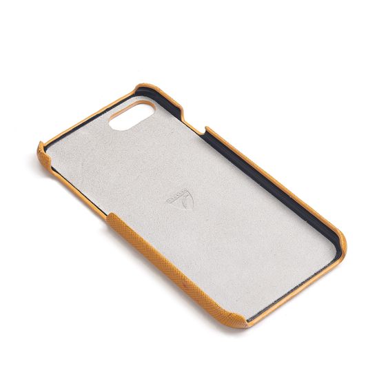 iPhone 7 Plus Leather Cover in Mustard Saffiano from Aspinal of London