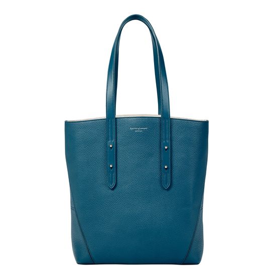 Essential Tote in Topaz Pebble (with A-Stitched Side Panels) from Aspinal of London