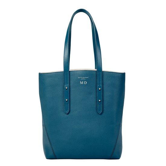 Essential Tote in Topaz Pebble (with A-Stitched Side Panels) from Aspinal of London