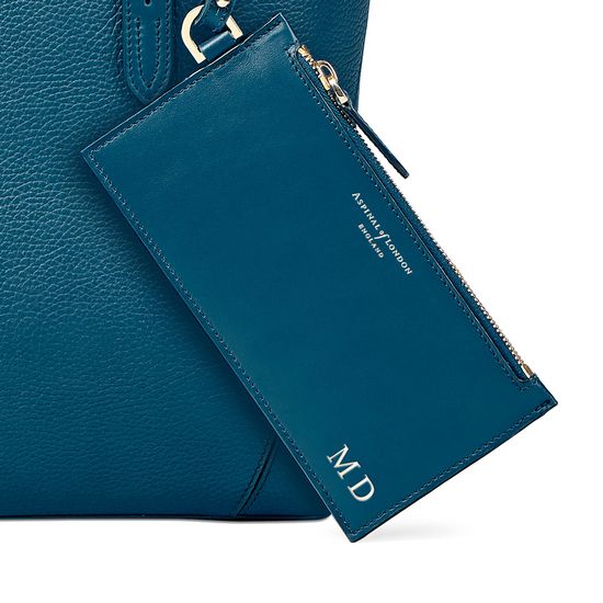 Essential Tote in Topaz Pebble (with A-Stitched Side Panels) from Aspinal of London