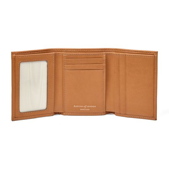 Trifold Wallet in Smooth Tan from Aspinal of London