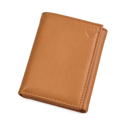 Trifold Wallet in Smooth Tan from Aspinal of London