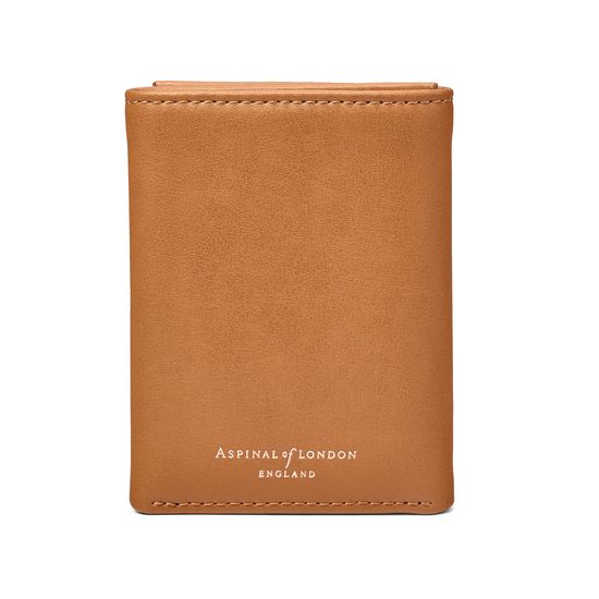 Trifold Wallet in Smooth Tan from Aspinal of London