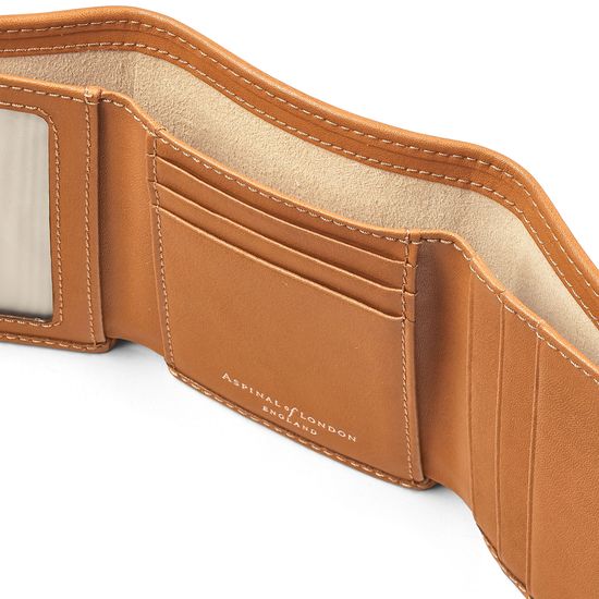 Trifold Wallet in Smooth Tan from Aspinal of London