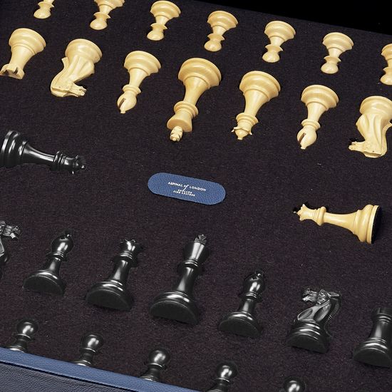 Chess Set in Red from Aspinal of London