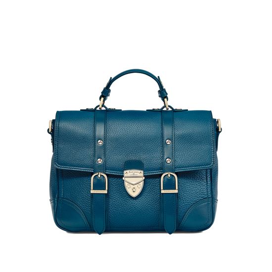 Small City Mollie Satchel in Topaz Pebble from Aspinal of London