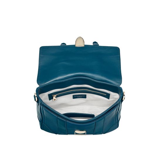 Small City Mollie Satchel in Topaz Pebble from Aspinal of London