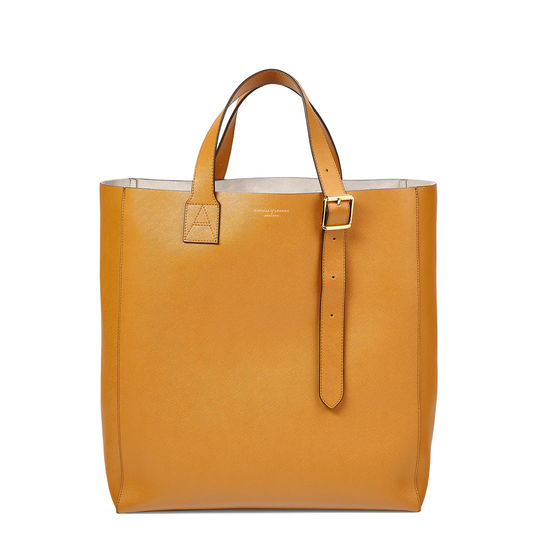 Editor's 'A' Tote in Mustard Saffiano from Aspinal of London