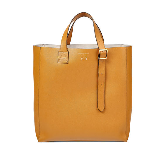 Editor's 'A' Tote in Mustard Saffiano from Aspinal of London