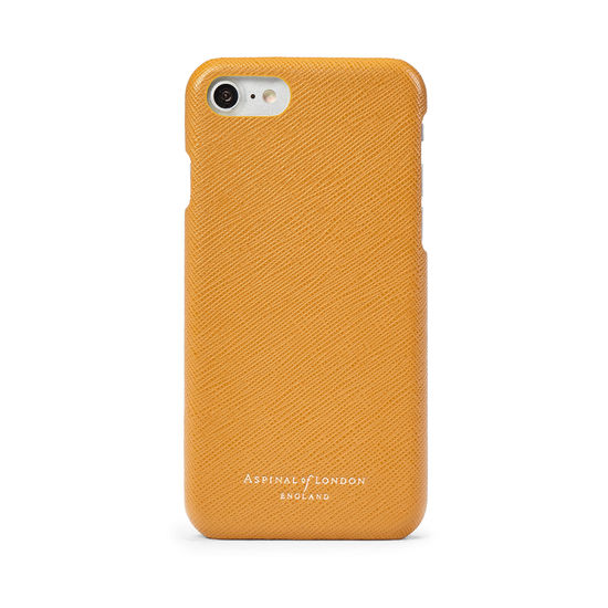 iPhone 7/8 Leather Cover Mustard Saffiano from Aspinal of London