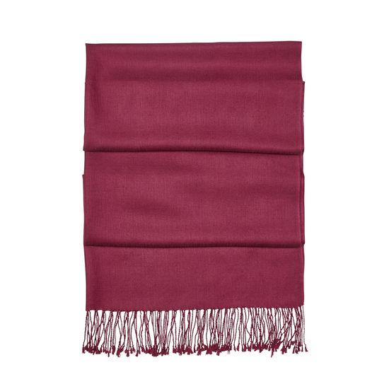 Essential Silk & Cashmere Pashmina in Burgundy from Aspinal of London