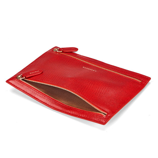 Multi Currency Wallet in Berry Lizard from Aspinal of London
