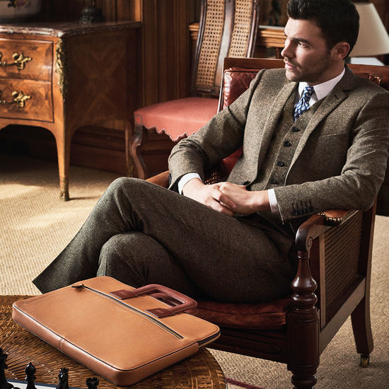Connaught Document Case in Smooth Deer from Aspinal of London