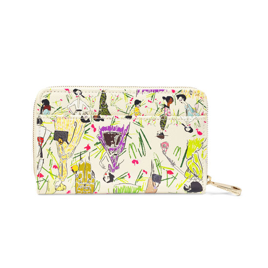 Giles x Aspinal (Midi Continental Purse - Girls Print) from Aspinal of London