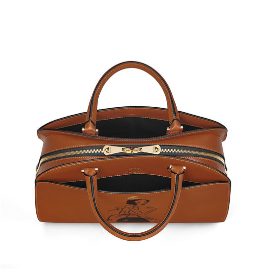 Giles x Aspinal (Hepburn Bag - Smooth Tan) from Aspinal of London