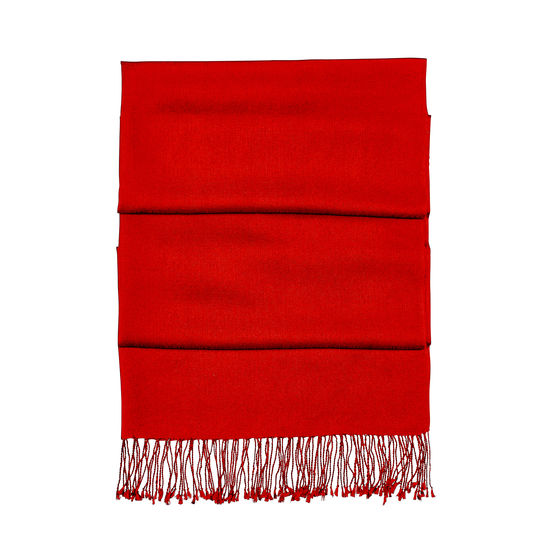 Essential Silk & Cashmere Pashmina in Scarlet from Aspinal of London