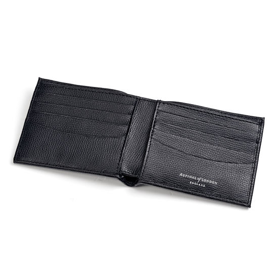 Billfold Wallet in Black Pebble from Aspinal of London