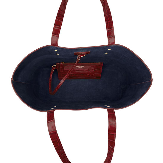 Regent Tote in Bordeaux Croc from Aspinal of London