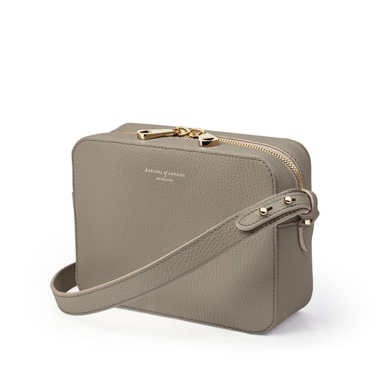 Camera Bag in Warm Grey Pebble from Aspinal of London