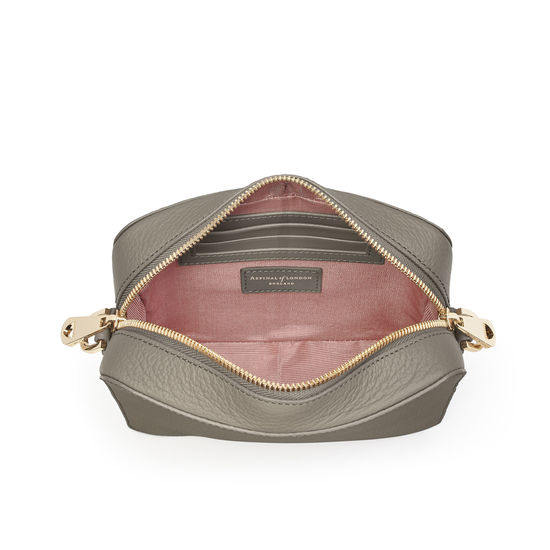 Camera Bag in Warm Grey Pebble from Aspinal of London