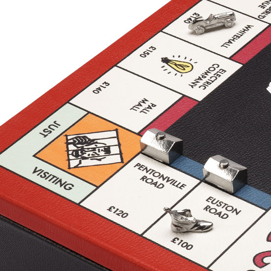 Monopoly Set in Red & Black from Aspinal of London