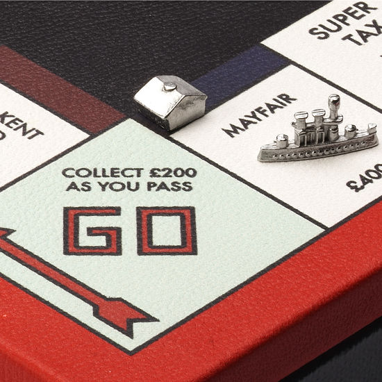 Monopoly Set in Red & Black from Aspinal of London