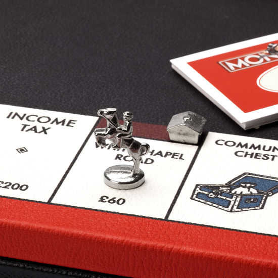 Monopoly Set in Red & Black from Aspinal of London