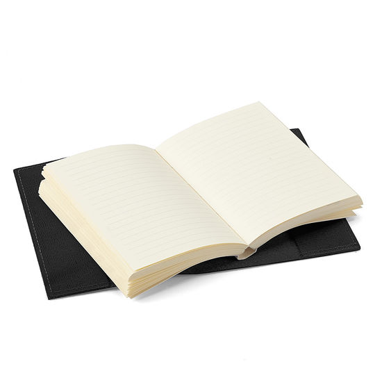 Refillable Pocket Notebook in Black Saffiano from Aspinal of London