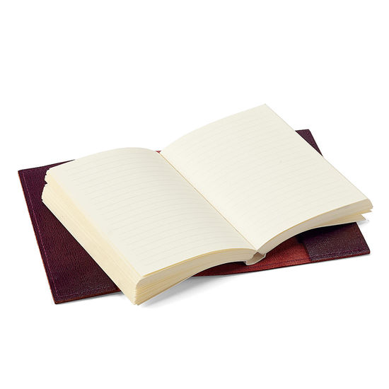 Refillable Pocket Notebook in Burgundy Saffiano from Aspinal of London