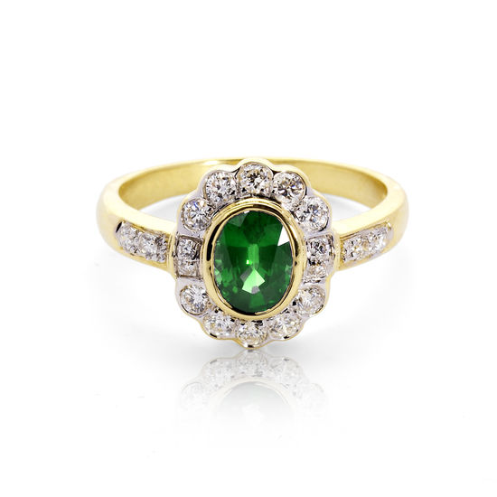 Debutante Emerald & Diamond Ring from Aspinal of London