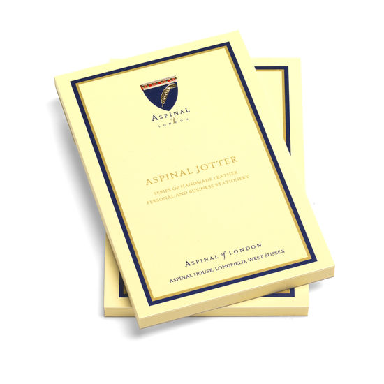 Pocket Memo Pad Jotter Refill with Plain Pages from Aspinal of London
