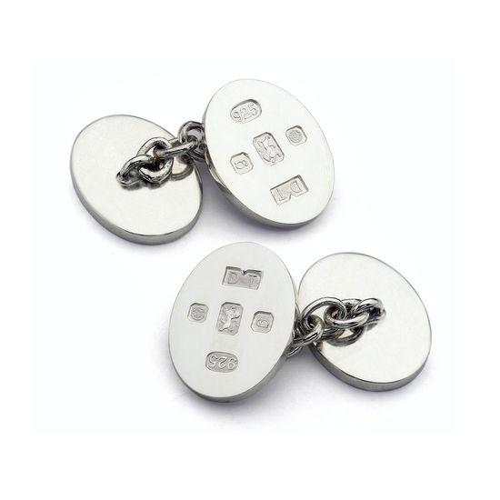 Classic Hallmarked Sterling Silver Cufflinks from Aspinal of London
