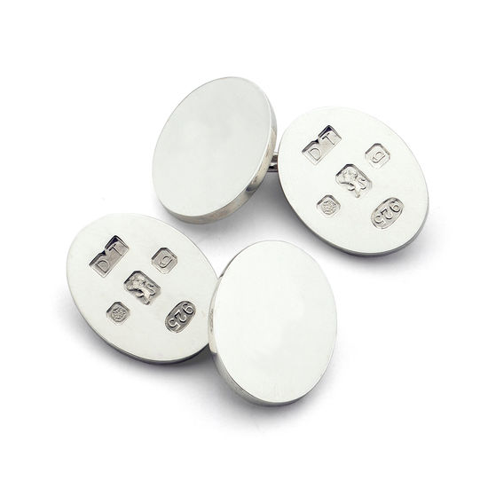 Classic Hallmarked Sterling Silver Cufflinks from Aspinal of London