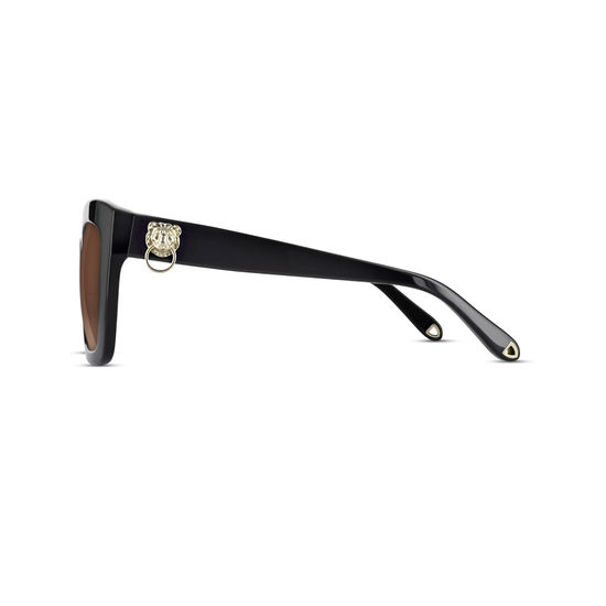 Amalfi Sunglasses in Black Acetate from Aspinal of London