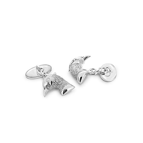 Sterling Silver Pheasant Cufflinks from Aspinal of London