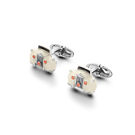Sterling Silver & Enamel Rolls Royce Cufflinks from Aspinal of London