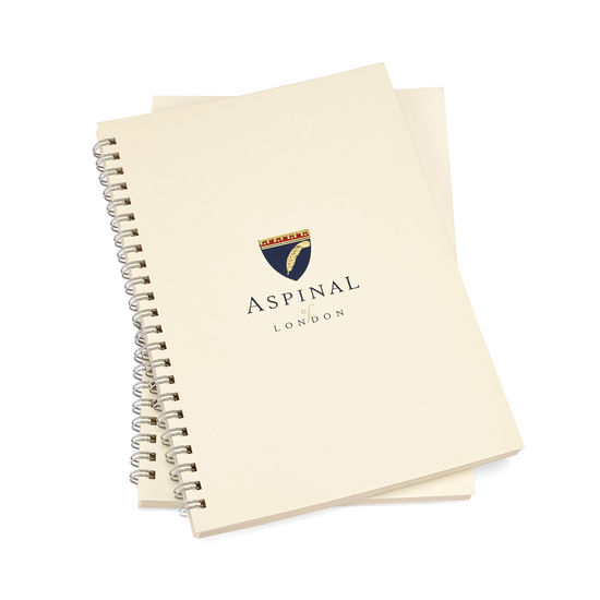 A5 Spiral Bound Writing Pad Refill with Lined Pages from Aspinal of London
