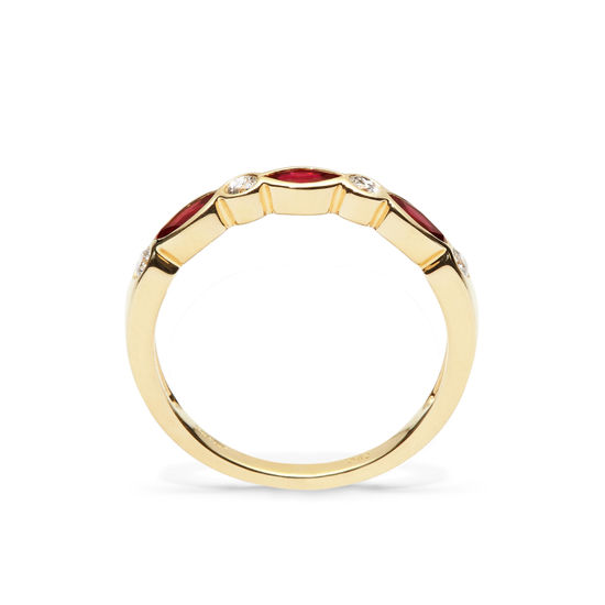 Selene 18ct Gold Marquise Ruby & Diamond Ring from Aspinal of London