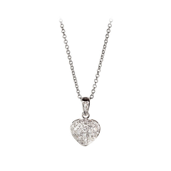Mon Chere 0.6ct. Diamond Heart Pendant Necklace from Aspinal of London