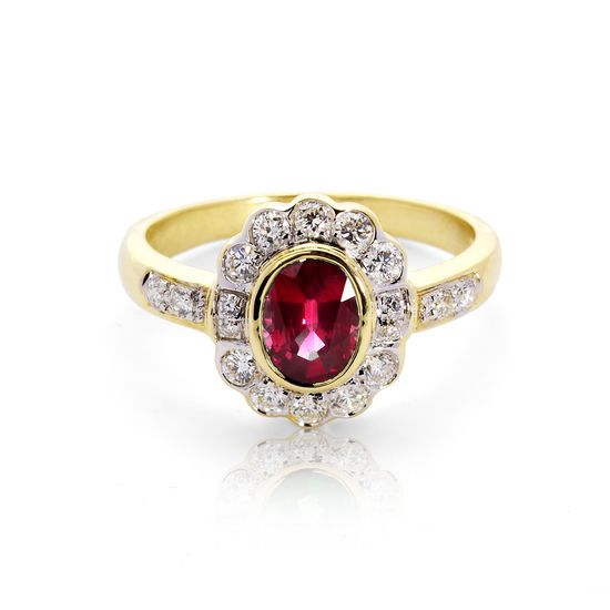 Debutante Ruby & Diamond Ring from Aspinal of London