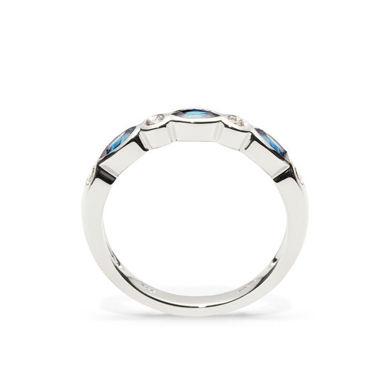 Selene 18ct White Gold Marquise Aquamarine & Diamond Ring from Aspinal of London