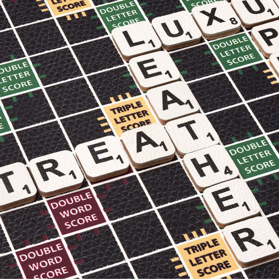 Scrabble Set in Red Jewel Calf from Aspinal of London
