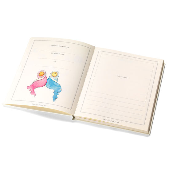 Deluxe Baby Record Book in Ivory Pebble from Aspinal of London